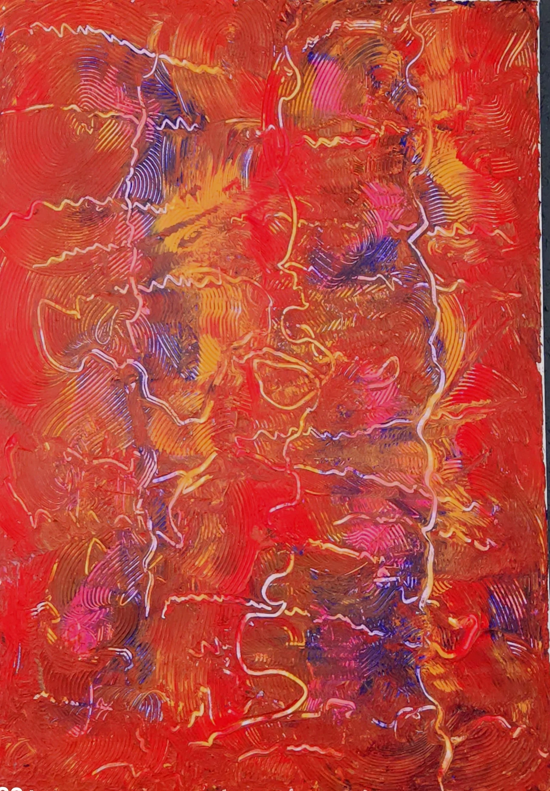 Vivid Impressions: Abstract Acrylic Masterpiece