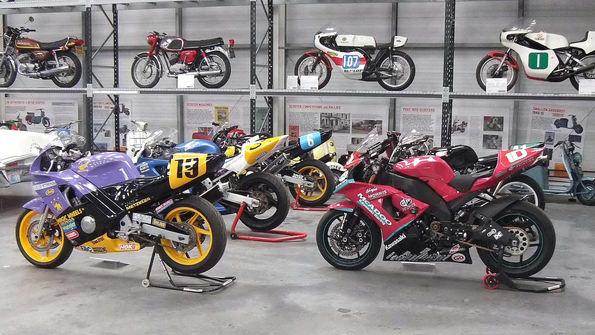 The museum has a very nice collection of motorcycles, some race bikes some street bikes. 
