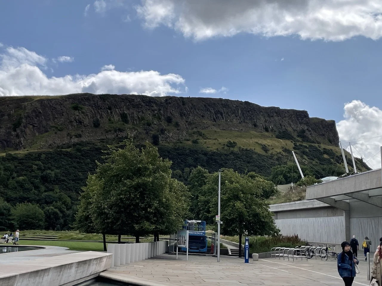 View of Arthur's Seat from the Palace of Holyroodhouse. Wait a minute... I'm climbing up that!?!