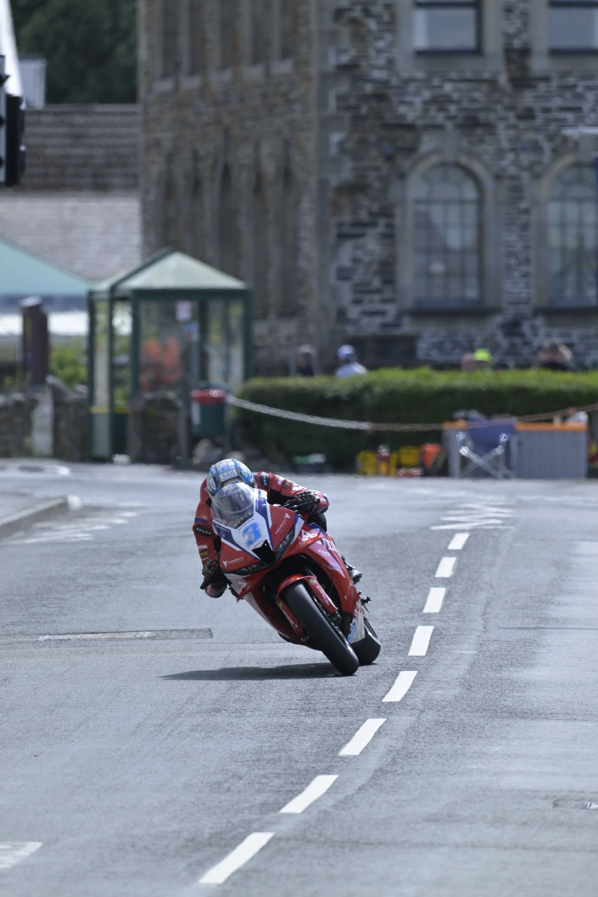 Monster Energy Supersport TT Race 1. #3 Dean Harrison - Honda CBR600RR - Honda Racing. Photo taken at Kirk Michael.