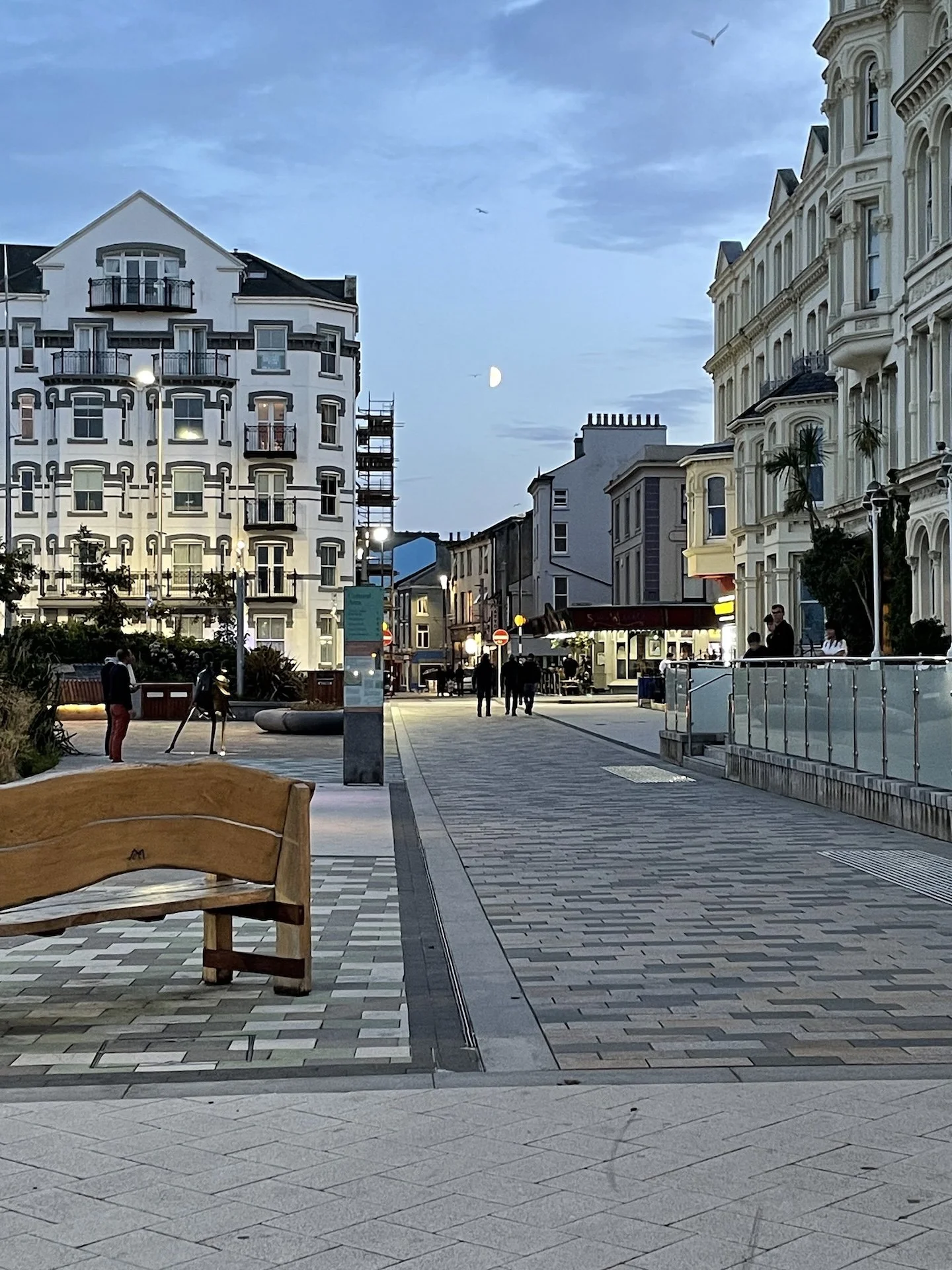 Standing on the Promenade, looking west towards Marina Rd.