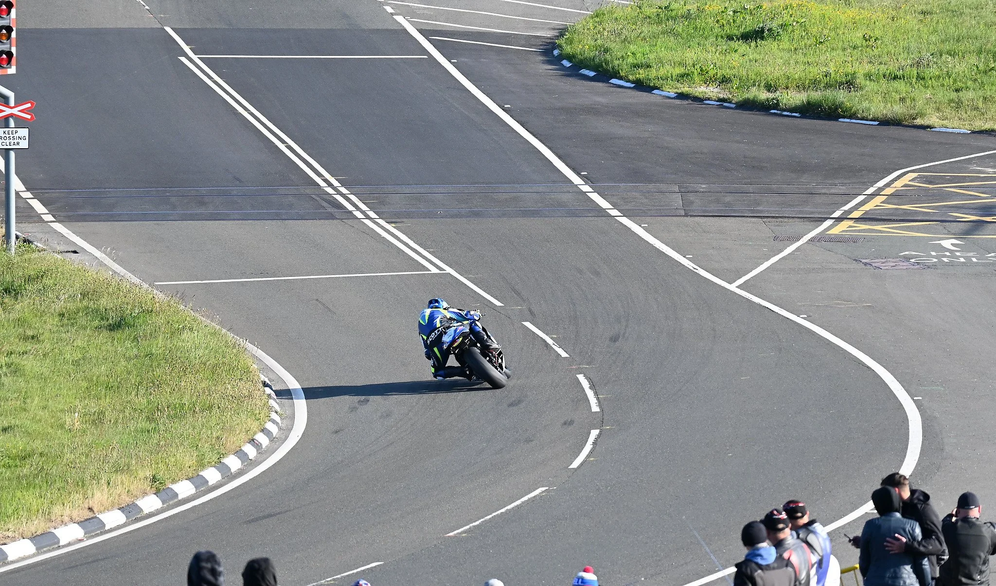 Here the riders start to pick up speed after rounding the back side of the mountain. Photo taken at Bungalow. 