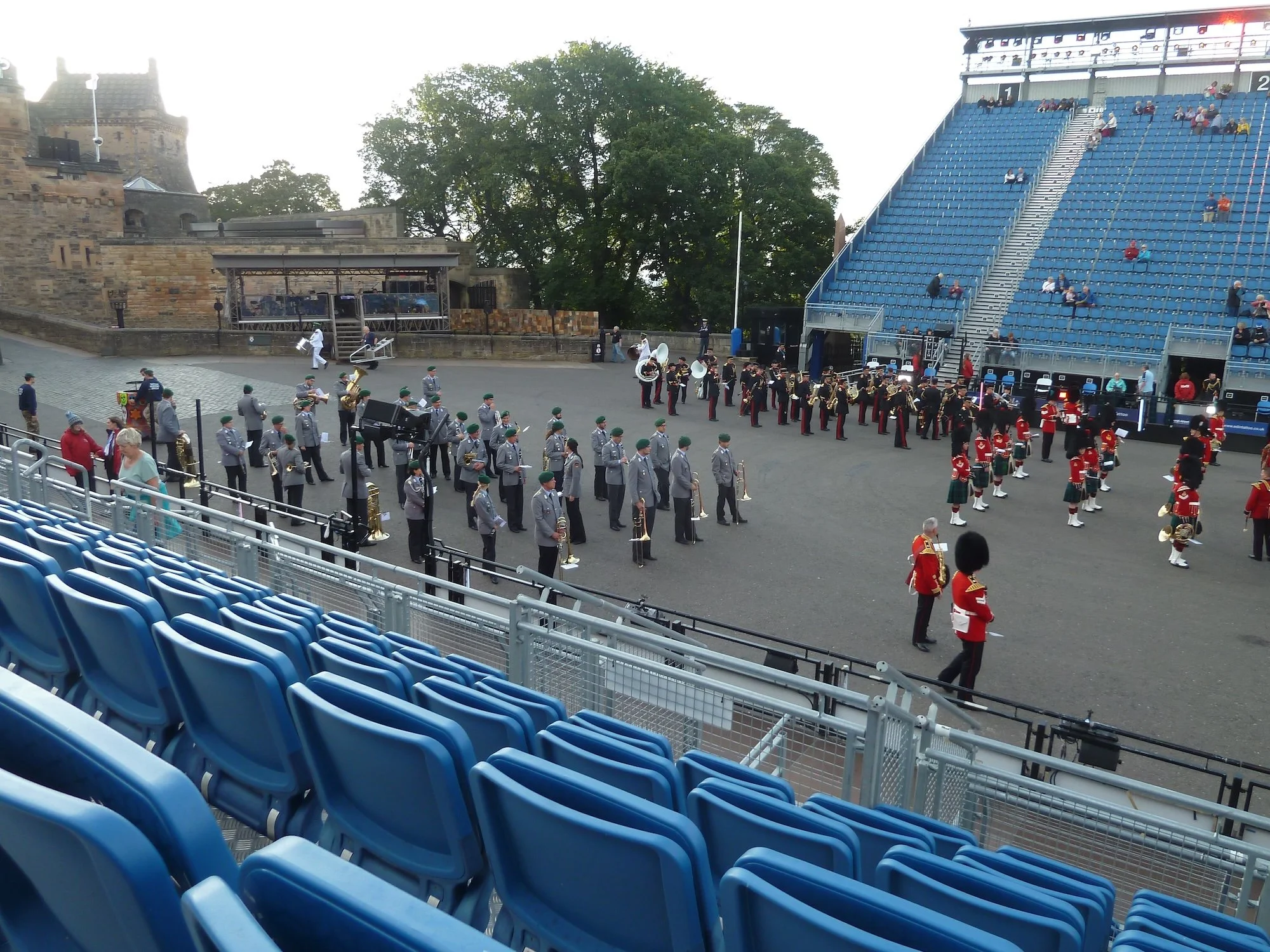 Some of the performers getting ready.
