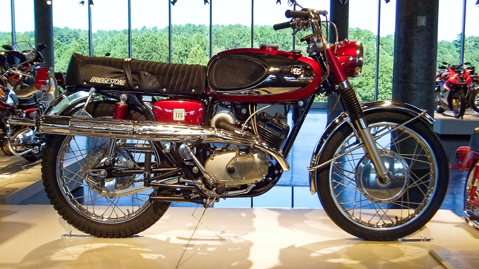 1969 Bridgestone 175 Dual Twin Scrambler.