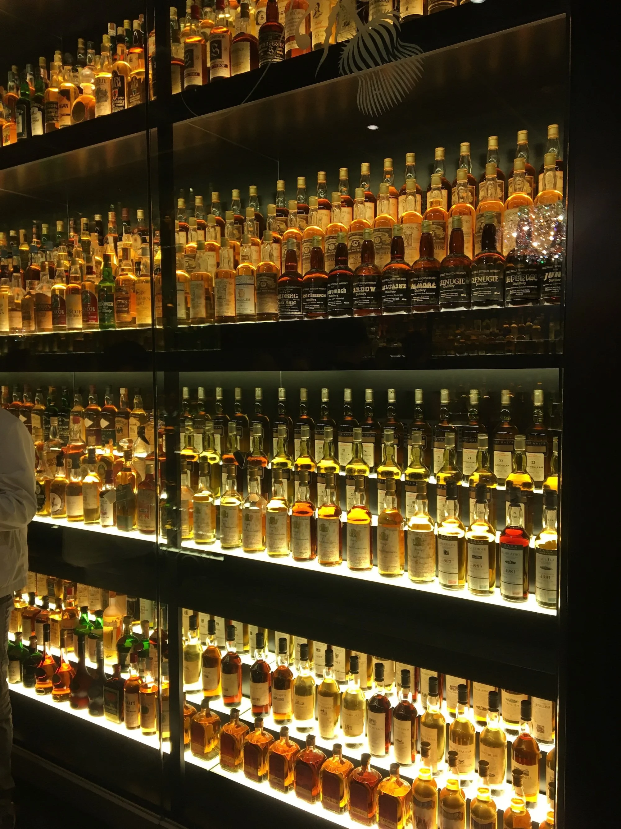 The whisky collection room at the end of the Scotch Whisky Experience Tour.