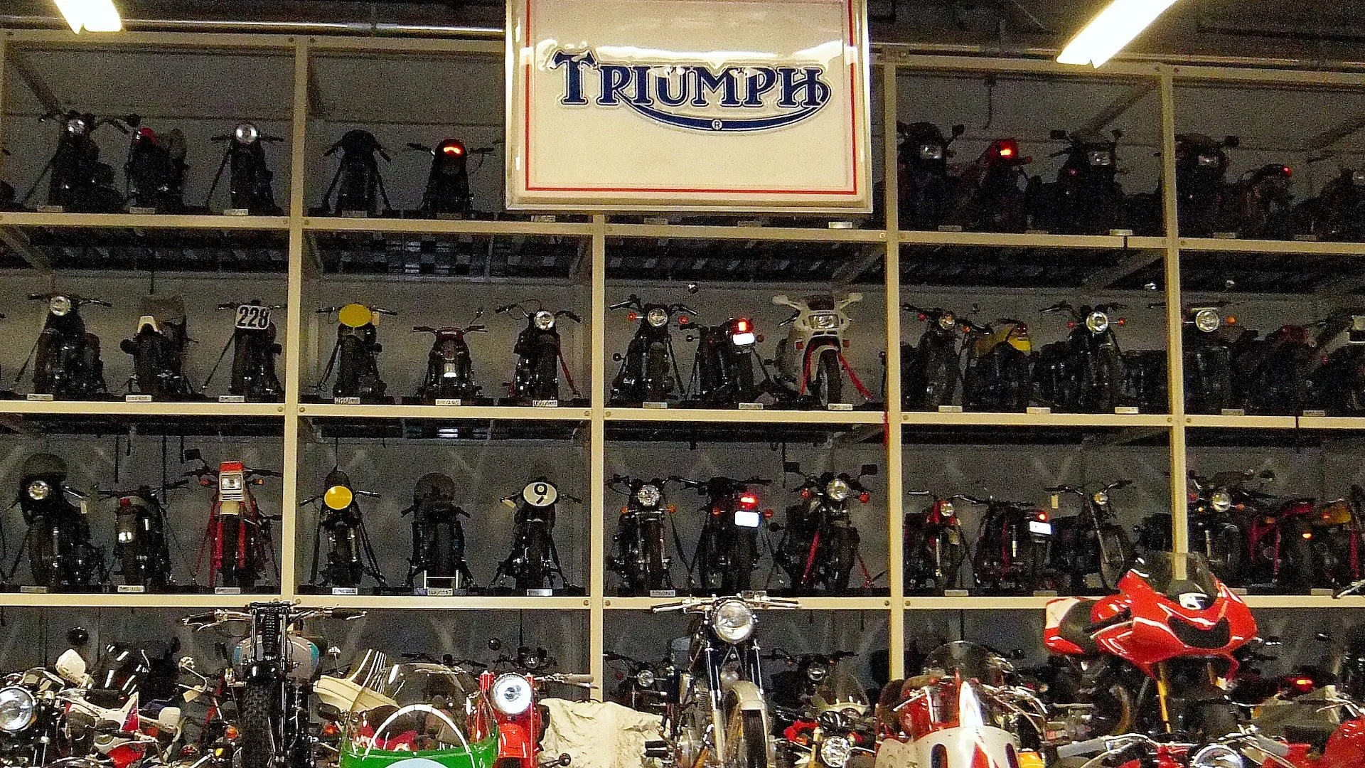 The storage room. These are bikes that are either waiting their turn to be on display or restoration.