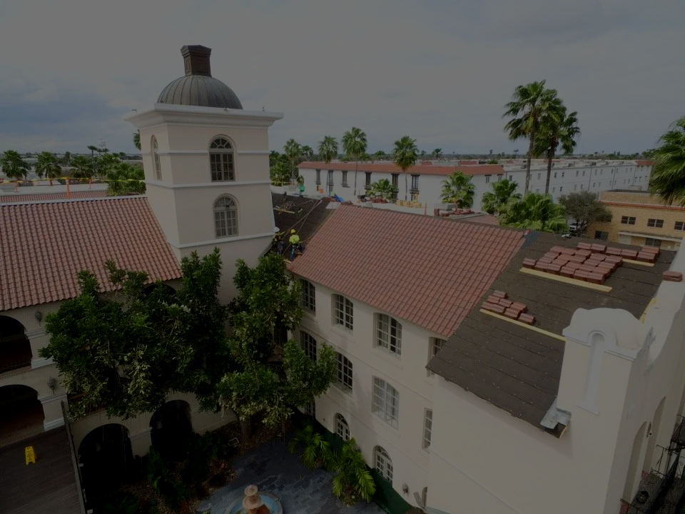 Tile roofing system on a residential property in the Houston area