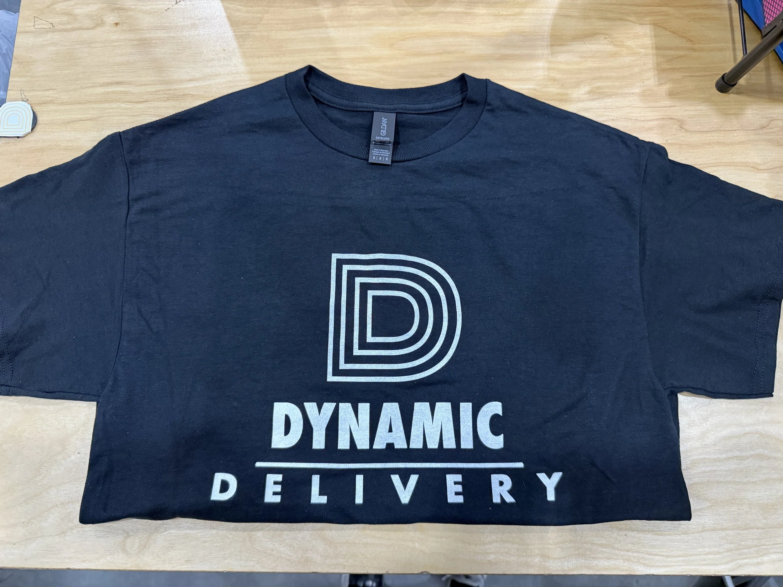 $15 - Black Dynamic Logo Shirt (Available Sizes S, M, L, XL, 2XL)