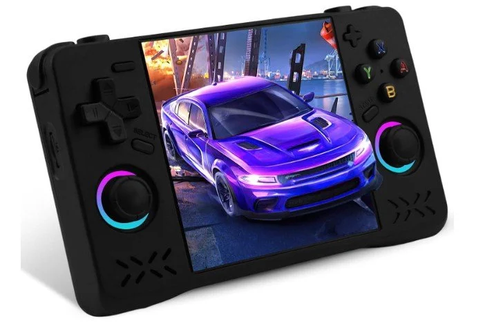 $120 - XF40H Handheld Game Console --- Retro Gaming Console Preloaded Classic Games with Multiple Emulators, 4.0 Inch 4K HD IPS Screen Open Source Linux System, Pocket Video Gaming (Black-128G)