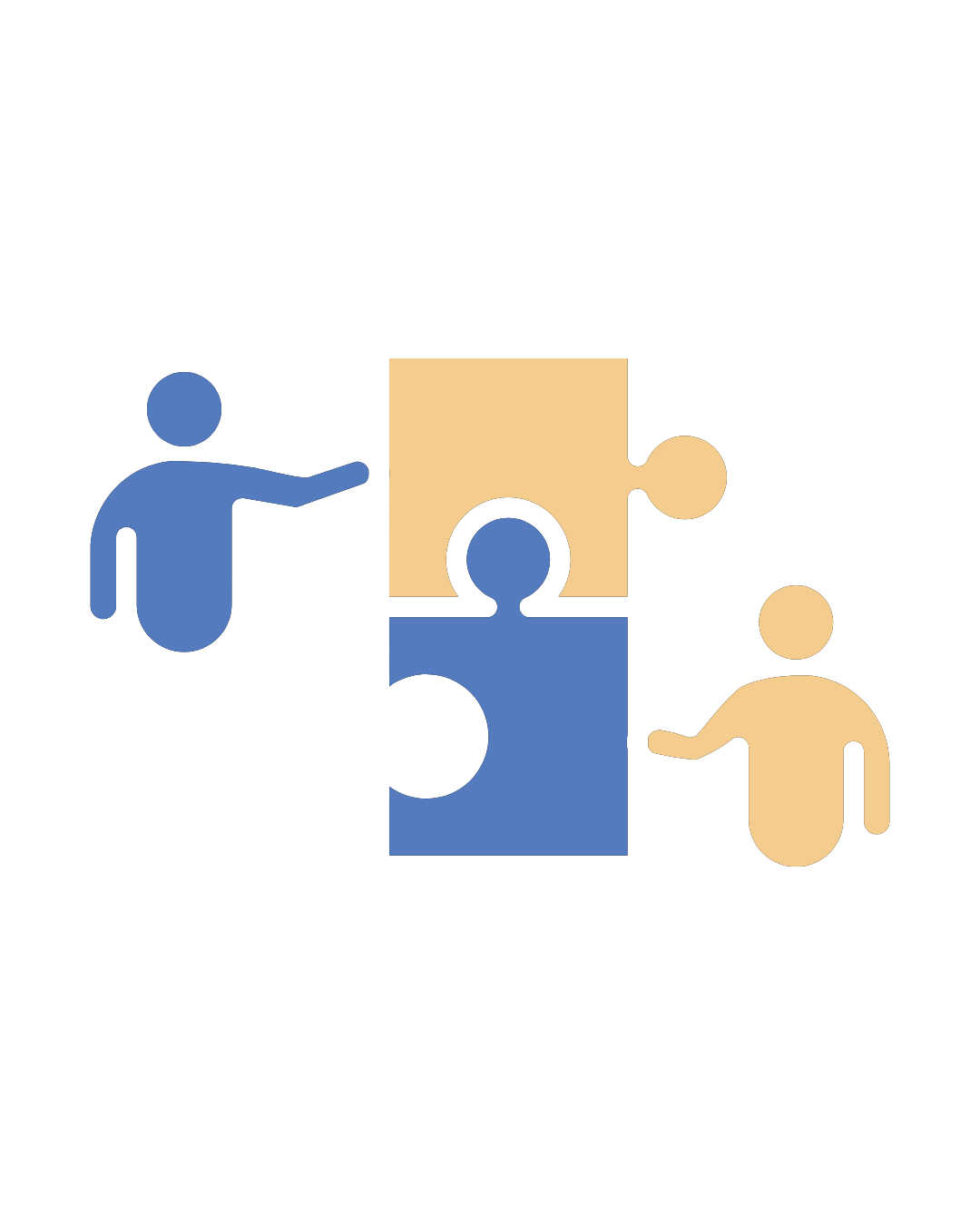 Illustration representing teams working together to implement organizational change.