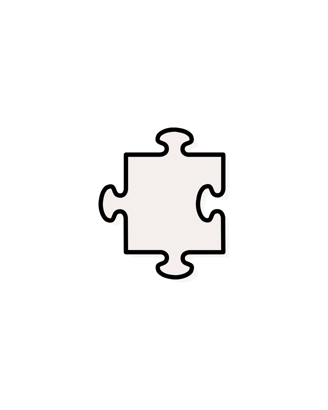 Single puzzle piece representing an internal team leading transformation.