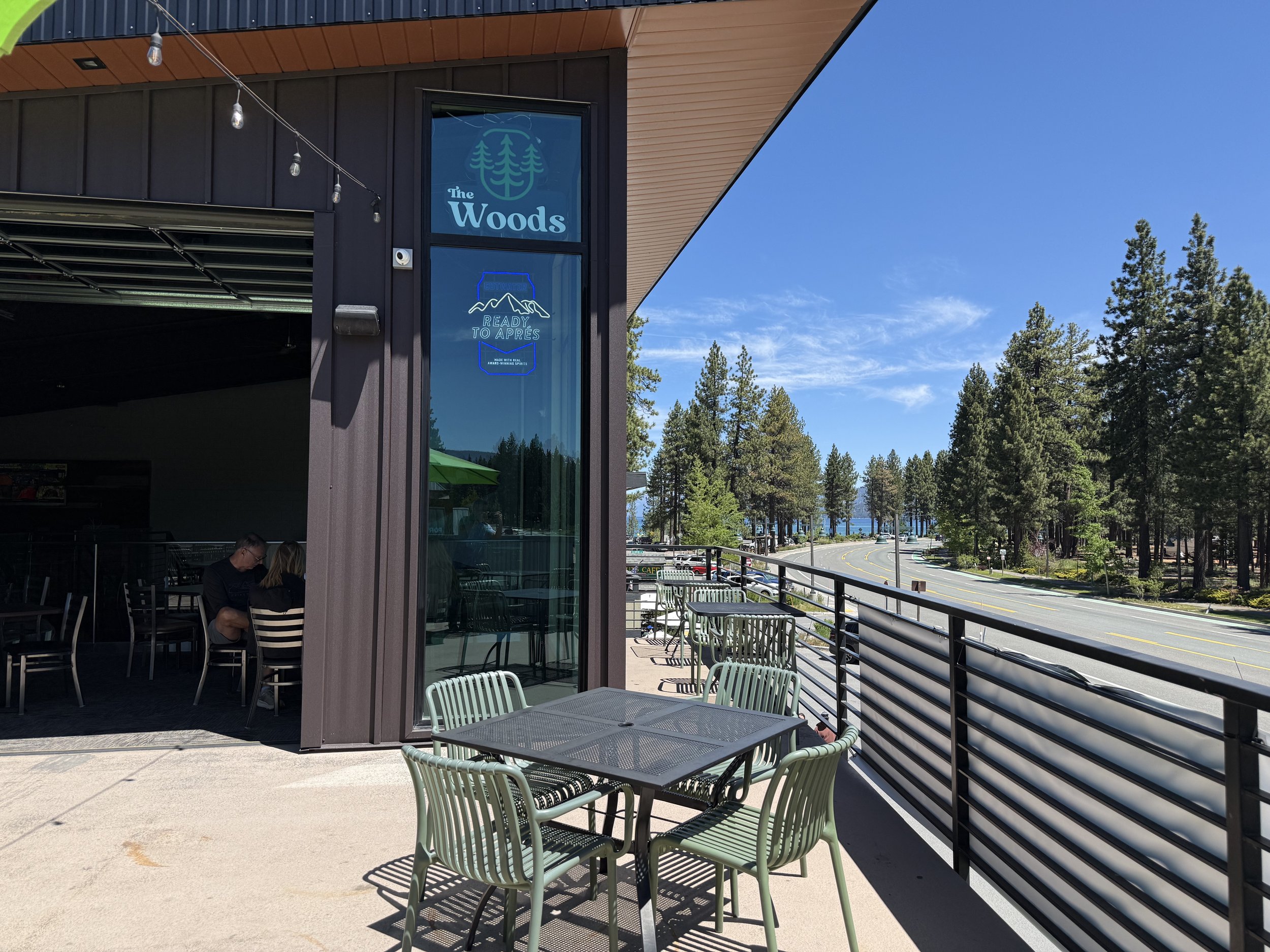 The Woods outdoor, lake view patio, sun deck, forest view seating area