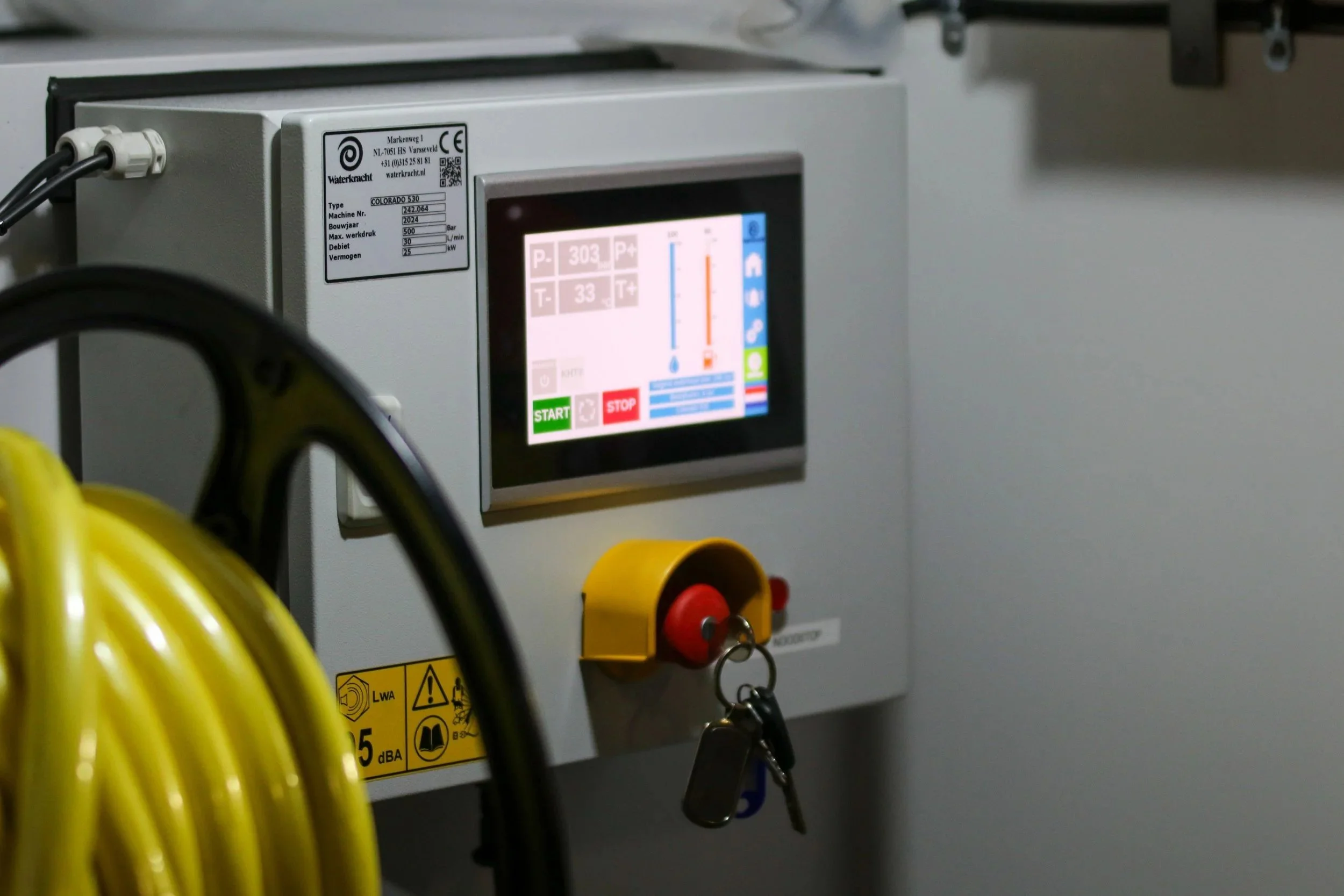 Electrical control panel with SCADA / HMI Embedded and Key Switch