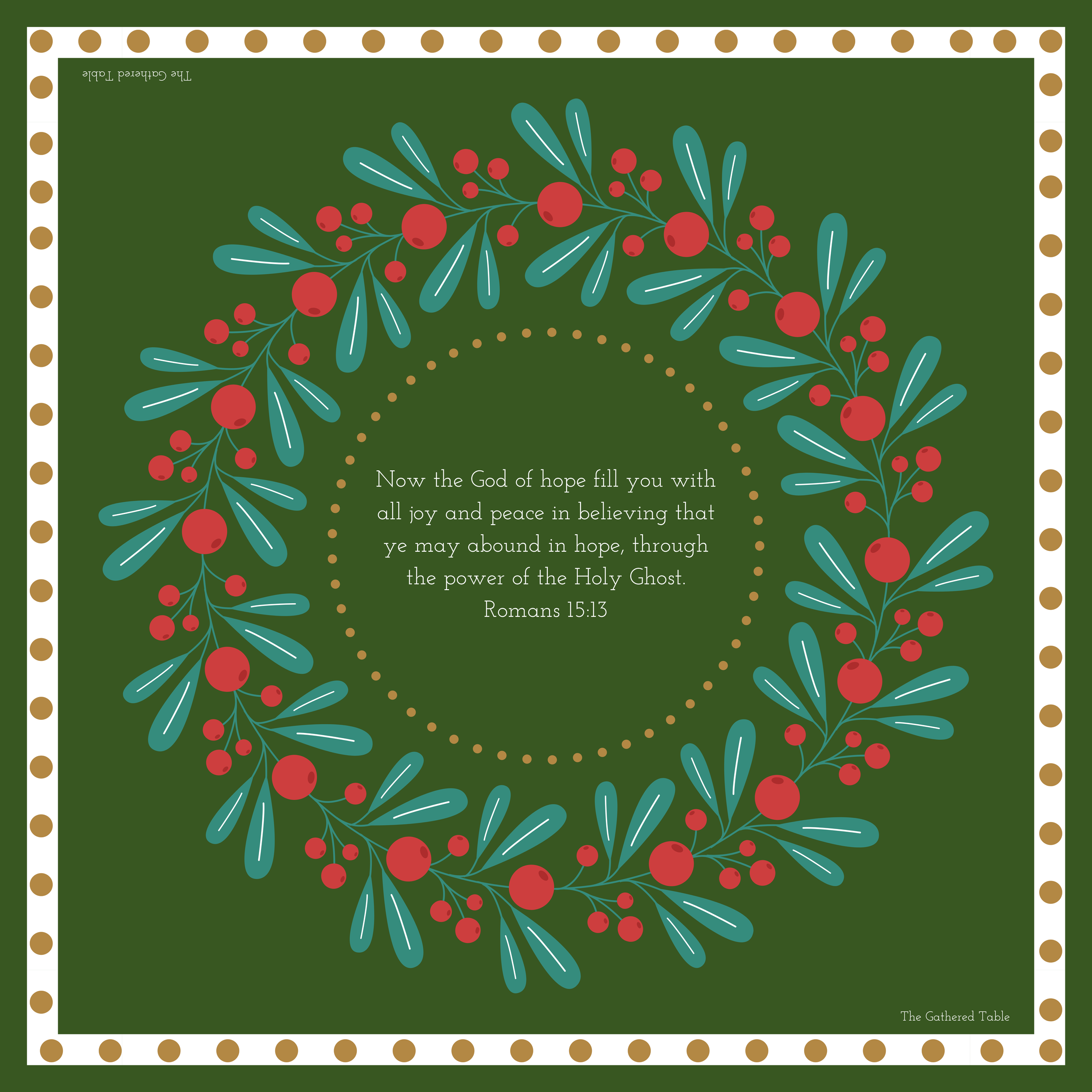 Wreath of Hope – Romans 15:13 PREORDER - arriving 9/23/26