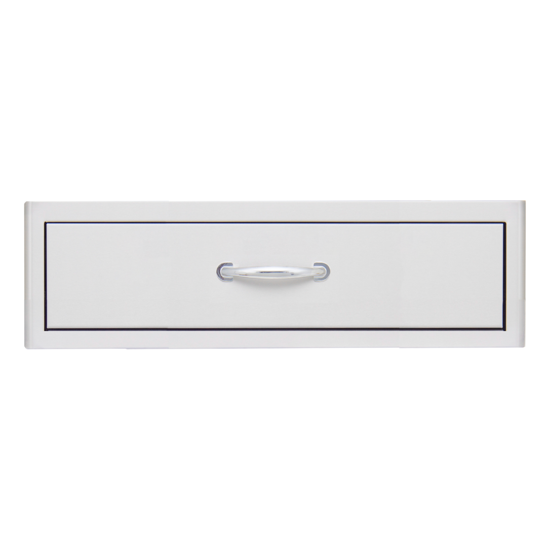 White metal filing cabinet drawer with a handle.