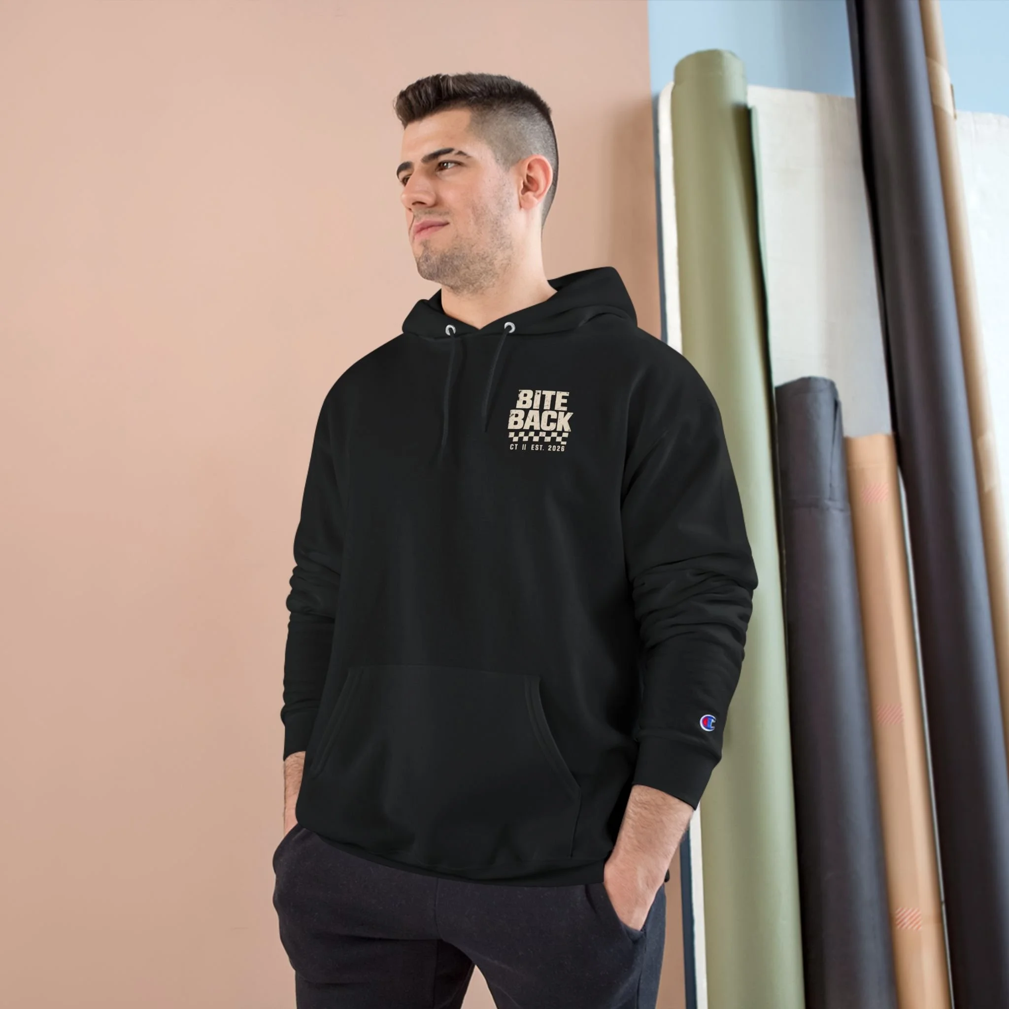 Champion Hoodie — "Your Favorite Local Dealer" Retro Graphic Pullover