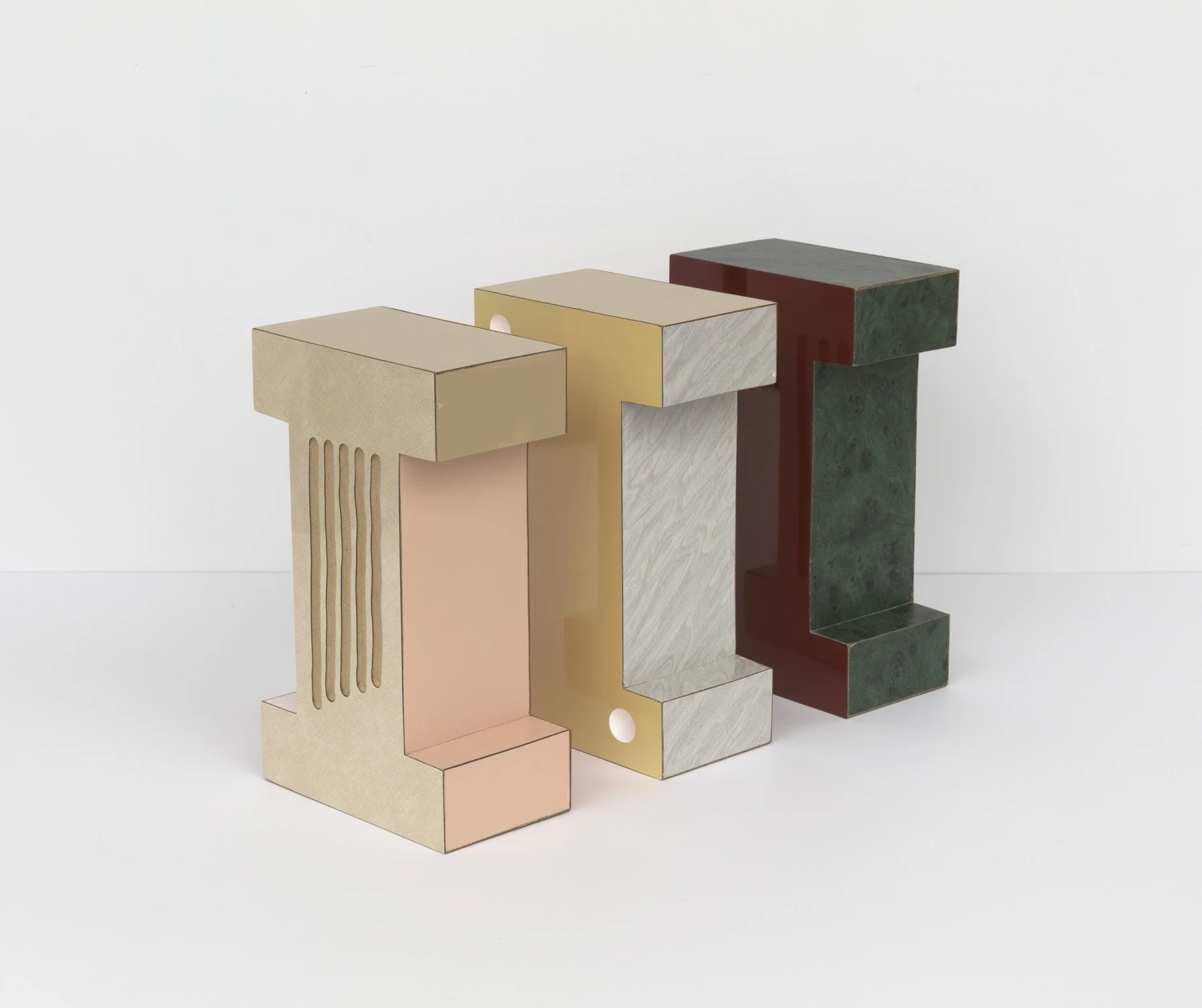 'Column Series' 10 x 6 x 3.5in, Laminate veneer, wood, and acrylic. 2020.
