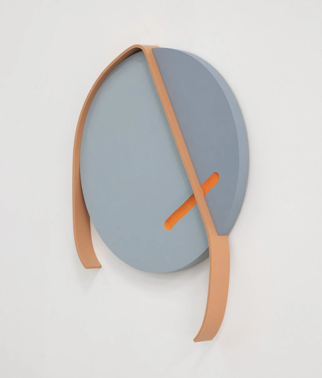 'Line of Sight (Sunset)', 32 x 24.5 x 2.5in, Wood, acrylic, and rubber. 2024