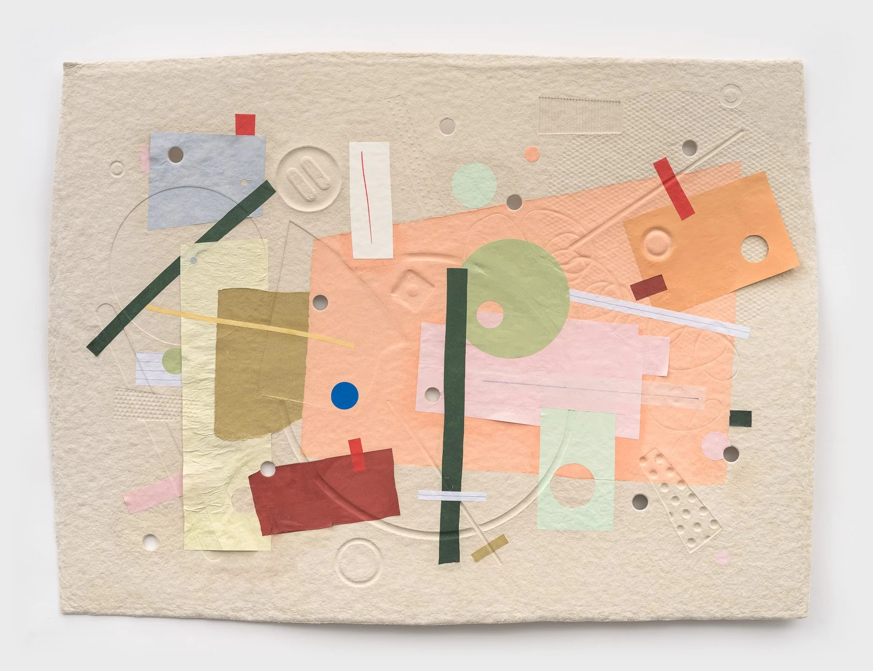 'Finding Form (Brown 2)'
21.5 x 29.5in
Embossed cotton, found paper collage, and marker
2024