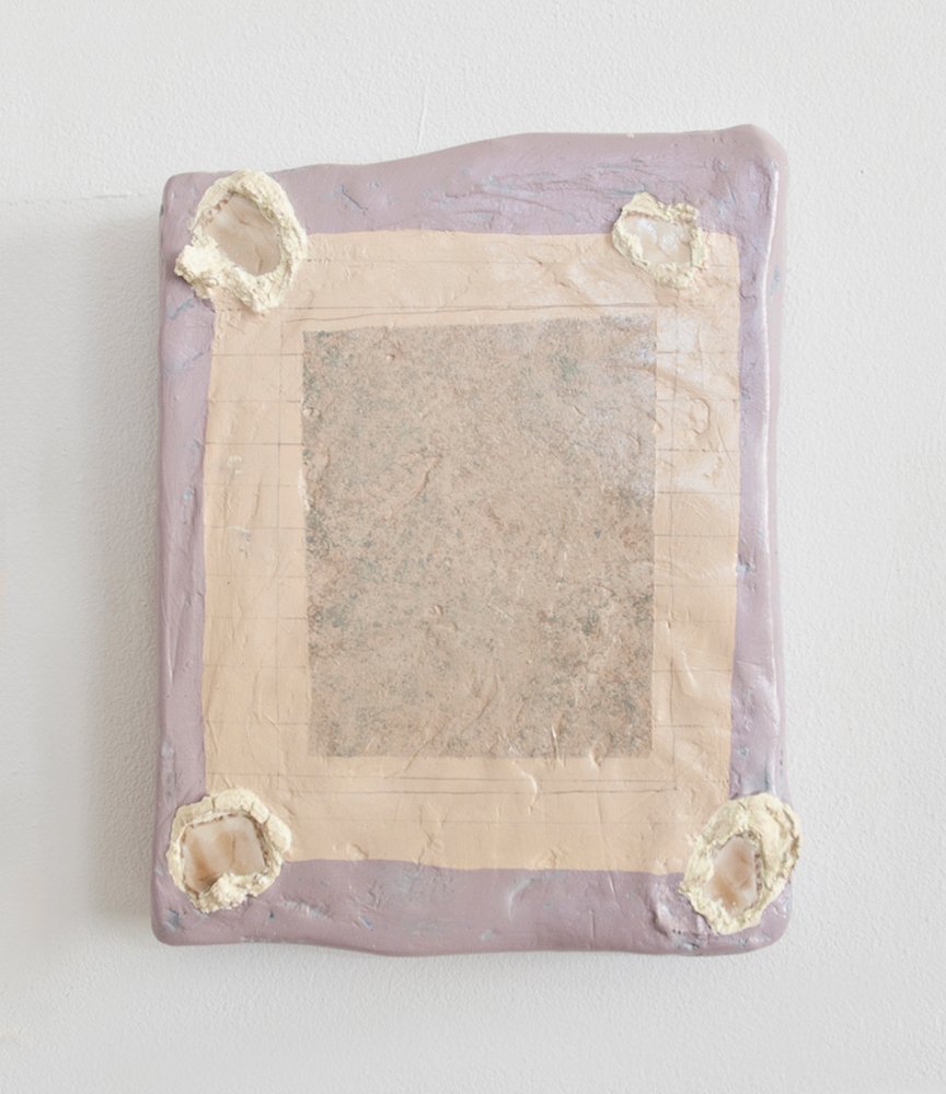 'Courtyard'
8 x 10in Acrylic, Linoleum, graphite, and plaster. 2011