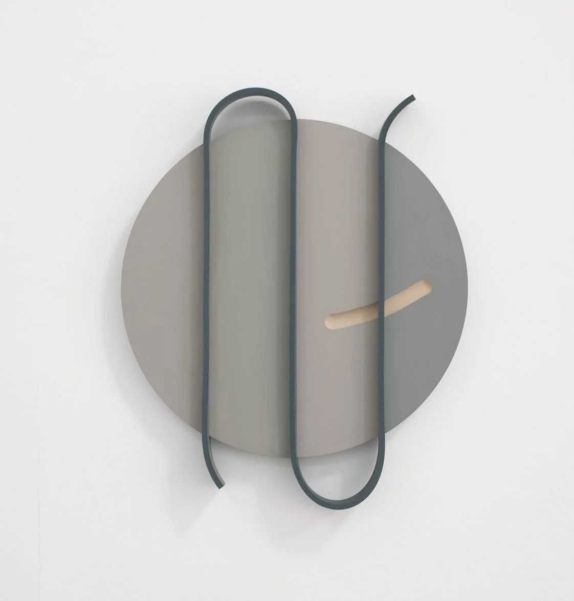 'Line of Sight (Horizon)', 32 x 24 x 2.5in, Wood, acrylic, and rubber. 2024