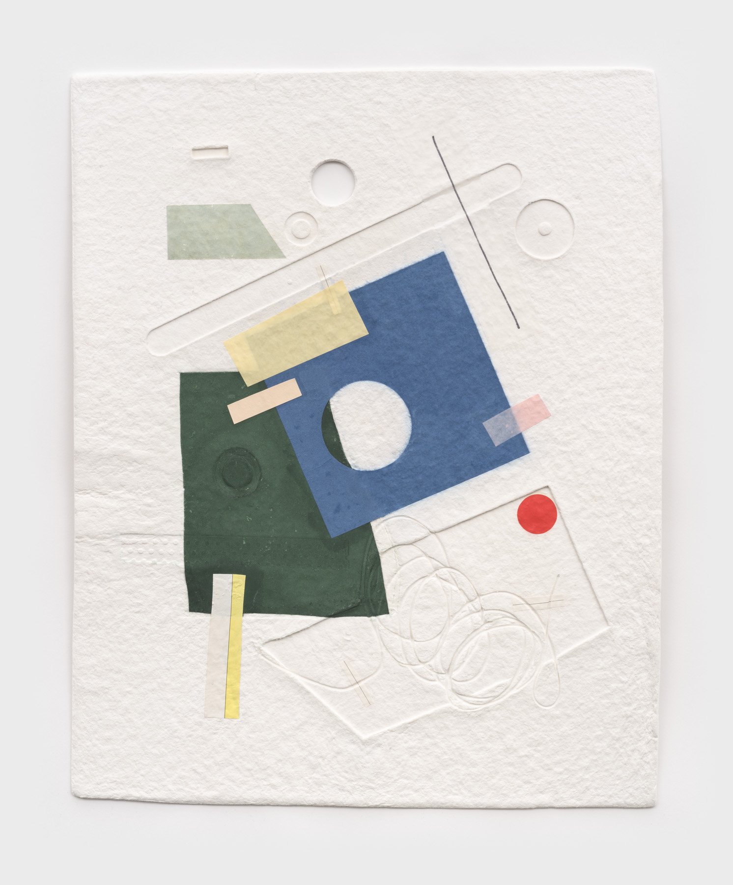 'Shape Shift (1)'
15.5 x 20in
Embossed cotton, found paper collage, and marker
2024
