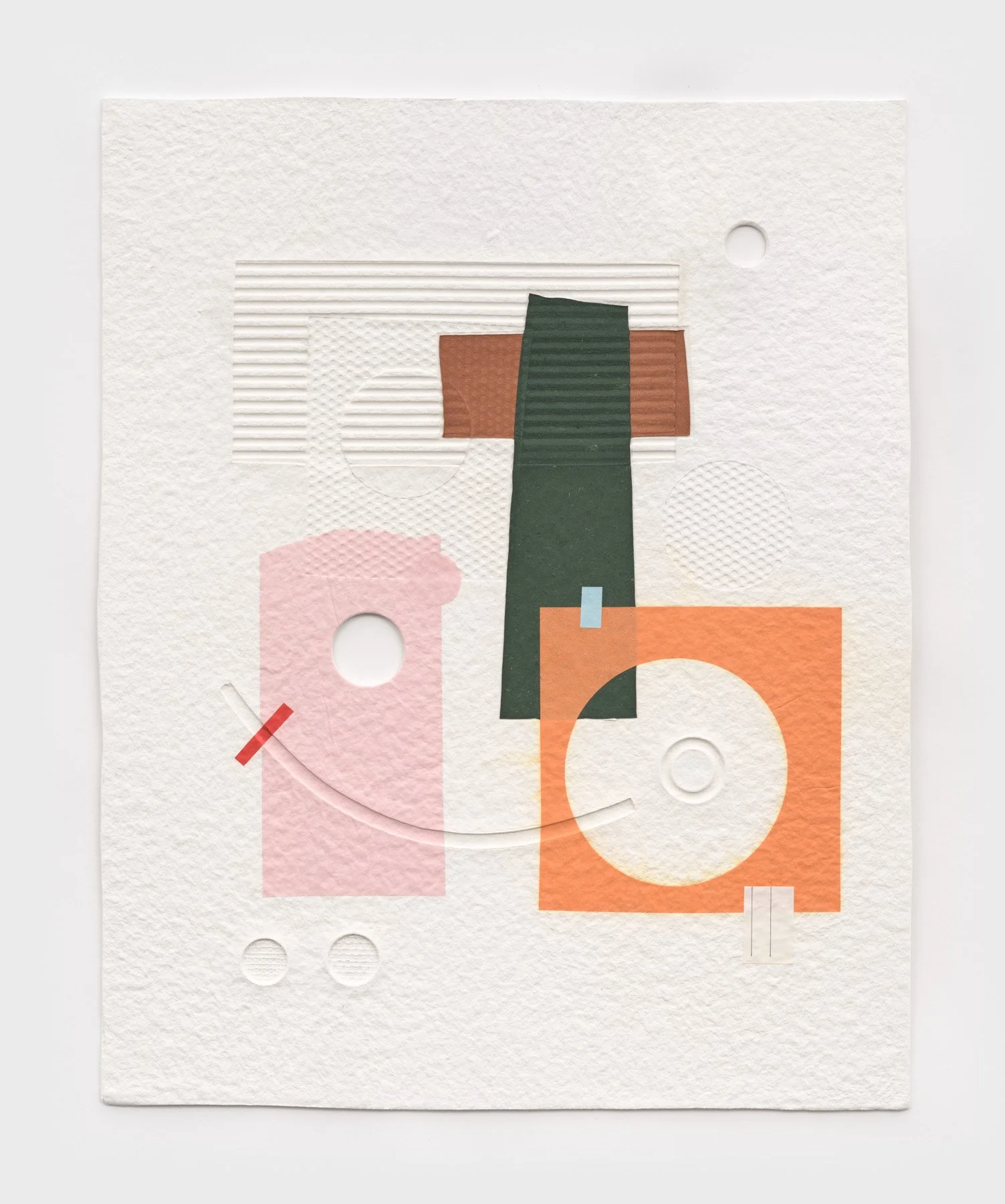 'Shape Shift (3)'
15.5 x 19.5in
Embossed cotton and found paper collage
2024