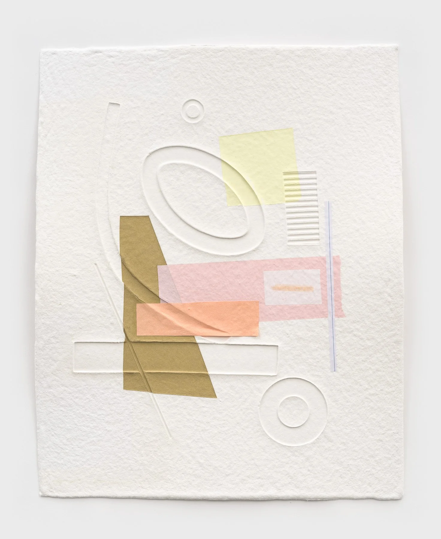 Shape Shift (5)
15.5 x 19.5in
Embossed cotton and found paper collage
2024