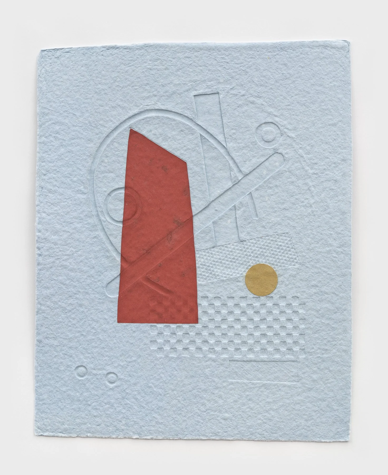 Monochrome Blue (1)
15.5 x 19.5in
Embossed cotton and found paper collage
2024