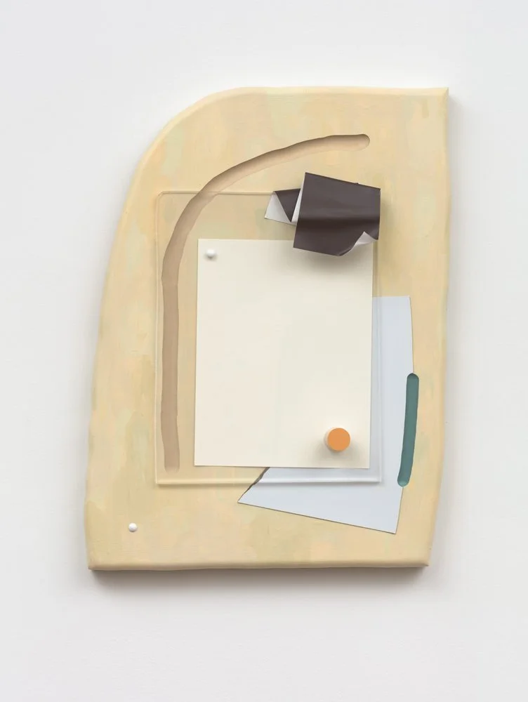 'Slow Draw'
17 x 23.5 x 3.5in 
Wood, acrylic, aluminum, laminate, paper, plexiglass, and upholstery nails. 2021