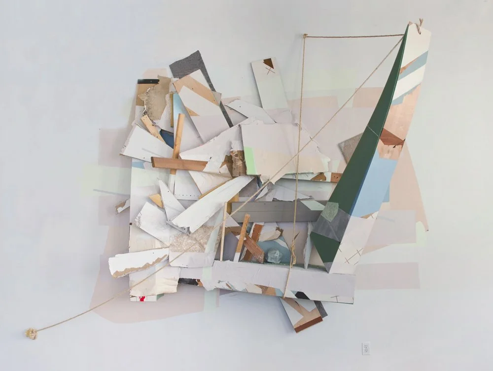 'The Maiden'
12 x 9 x 3ft Wood, acrylic, carpet, drywall, foam, Linoleum, paper, rope, and hair clip on wall. 2011