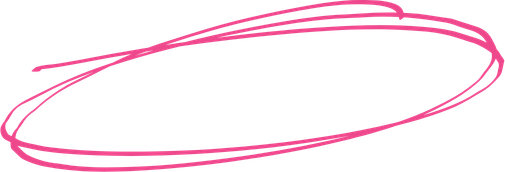 Pink neon oval outline on a black background.