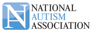 Logo of the National Autism Association featuring a blue and white square with the letters 'NA' and the organization's name next to it