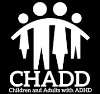 Logo for CHADD featuring stylized figures of children and adults with the text 'CHADD' and 'Children and Adults with ADHD'.  ADHD therapy Fort Collins, Brain Fog support Fort Collins, brain training Fort Collins, Perimenopause support Fort Collins