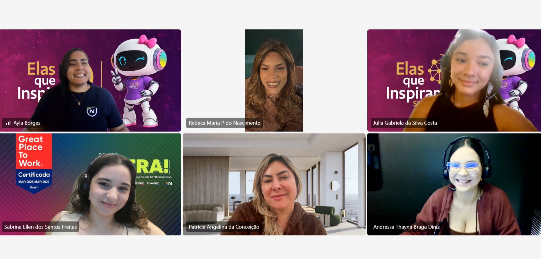 Reunião virtual do Women talk, iniciativa de conversação em inglês para mulheres