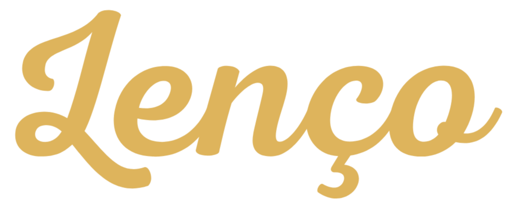 Texto estilizado com a palavra "Lêncio" em letras cursivas douradas.