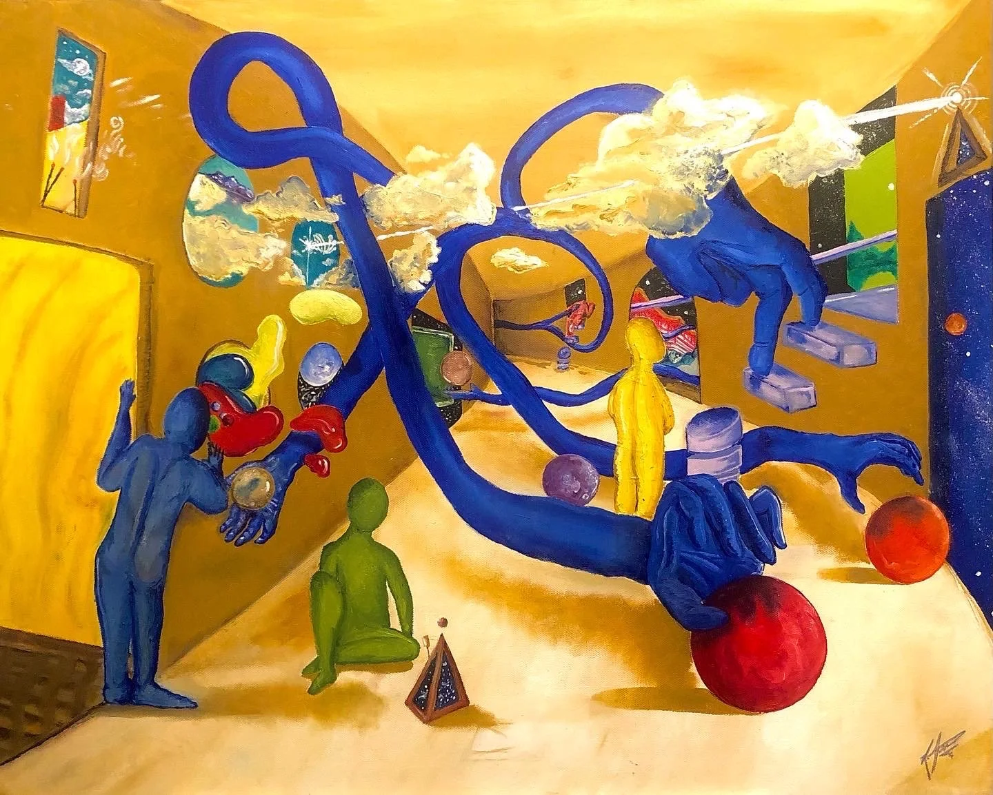 "The Places I've Been, The Things I've Dreamed" /
Oil Paint on Canvas /
33"x22.5" (Inches) /
2021