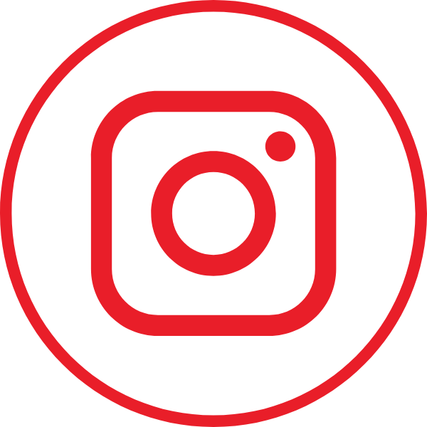 Red Instagram logo on a black background.