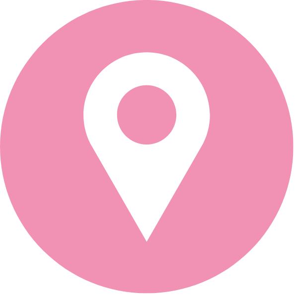 Pink location marker icon with a white pin in the center.