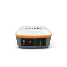 Small electronic device with indicator lights and ports, labeled 'score' on top, with black and white coloring and orange stripe.