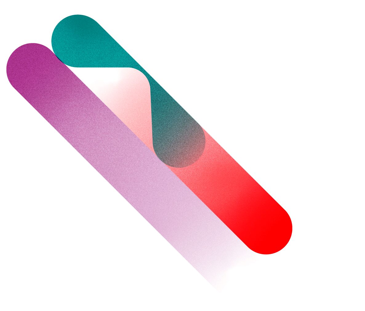 A rectangular probiotic supplement package with a white border, featuring three capsule icons in teal, pink, and red colors.