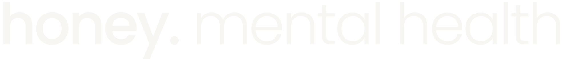 Text in large white font on a black background reads 'honey.mental health'.