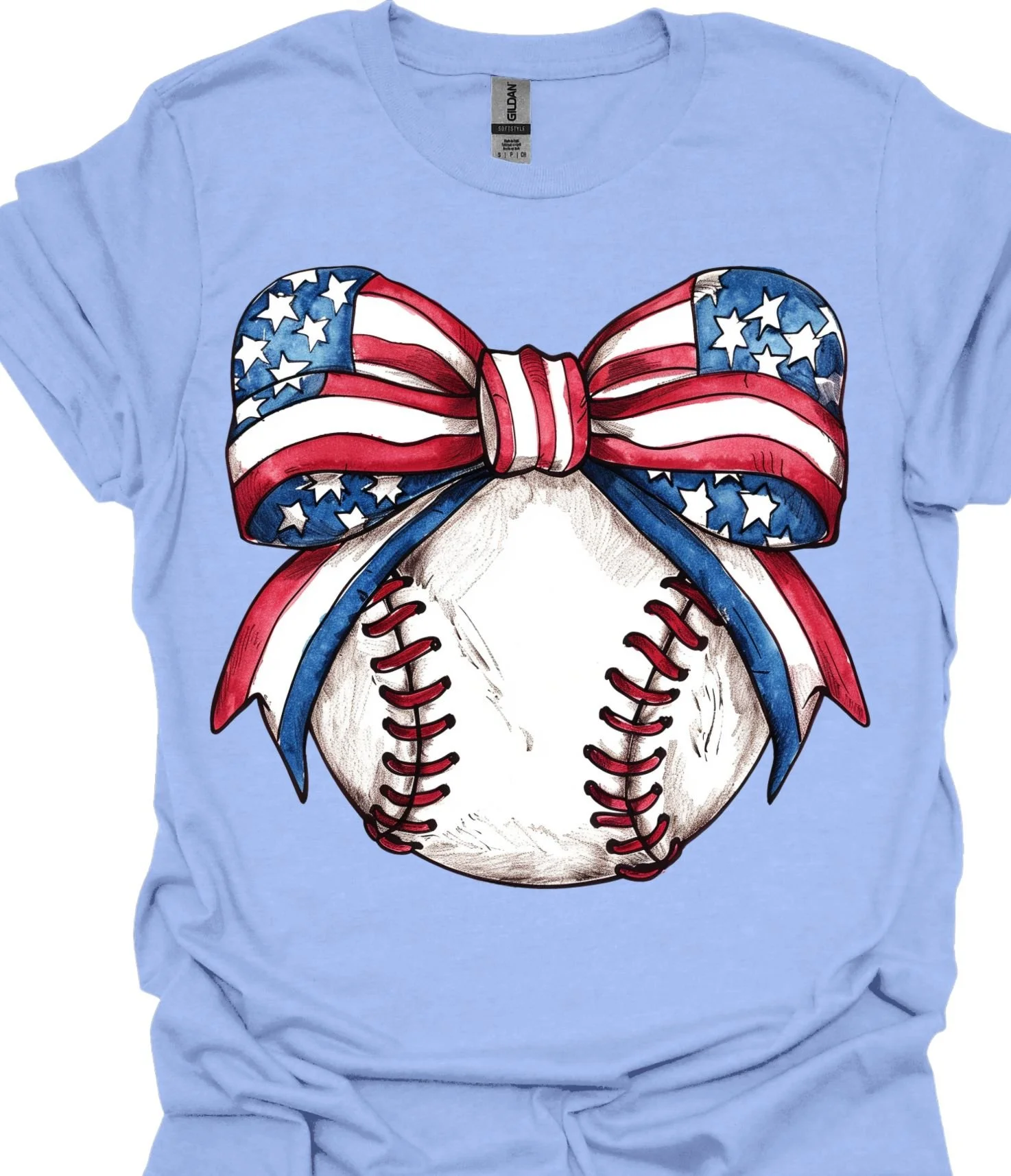 red white and blue baseball with bow.jpg