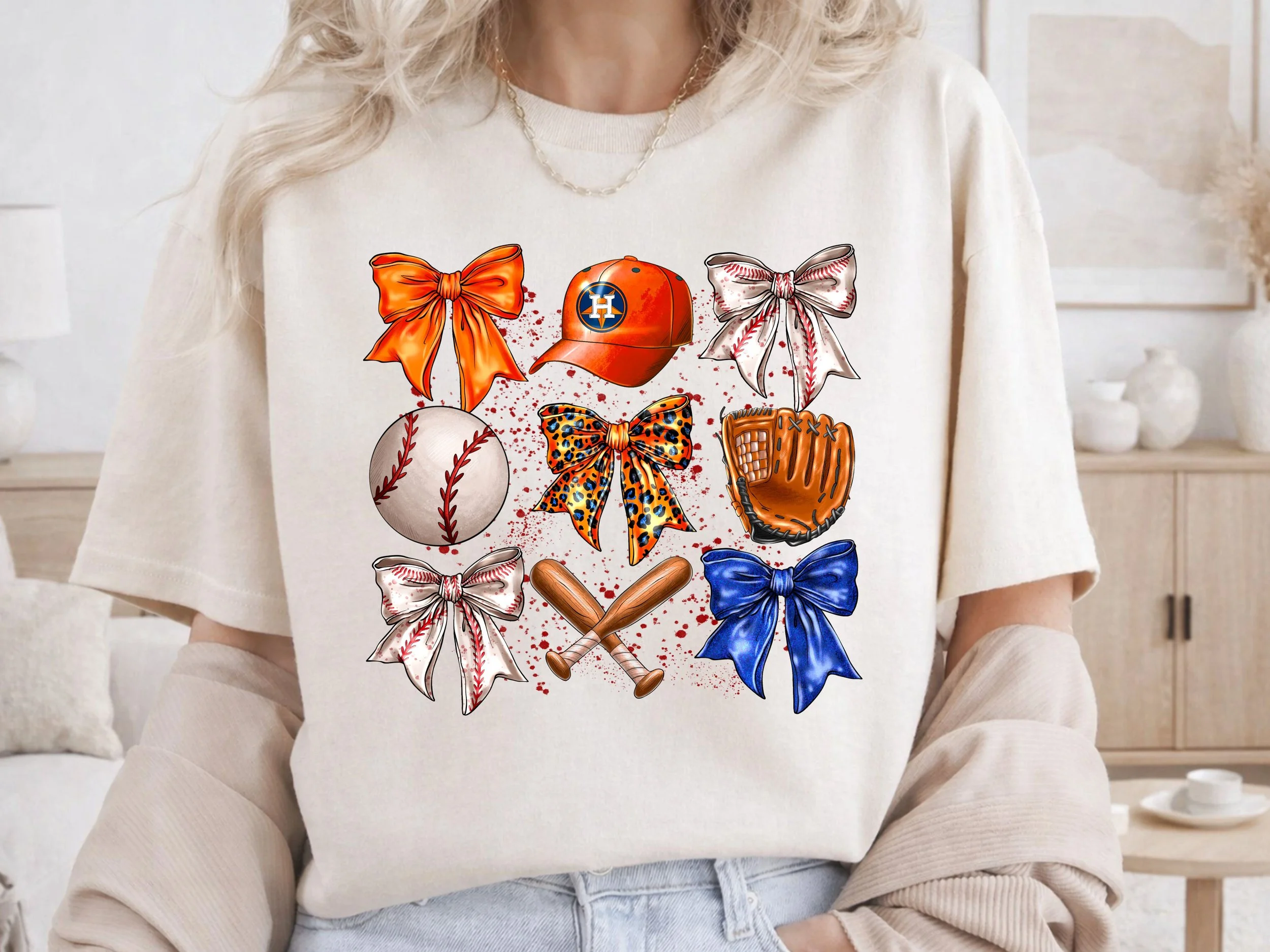 Houston Astros Coquette Bow PNG Digital Download Design