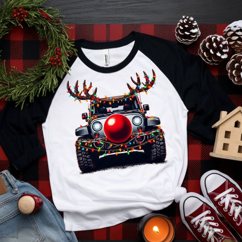 Jeep Christmas Antlers Nose PNG Digital Download Design