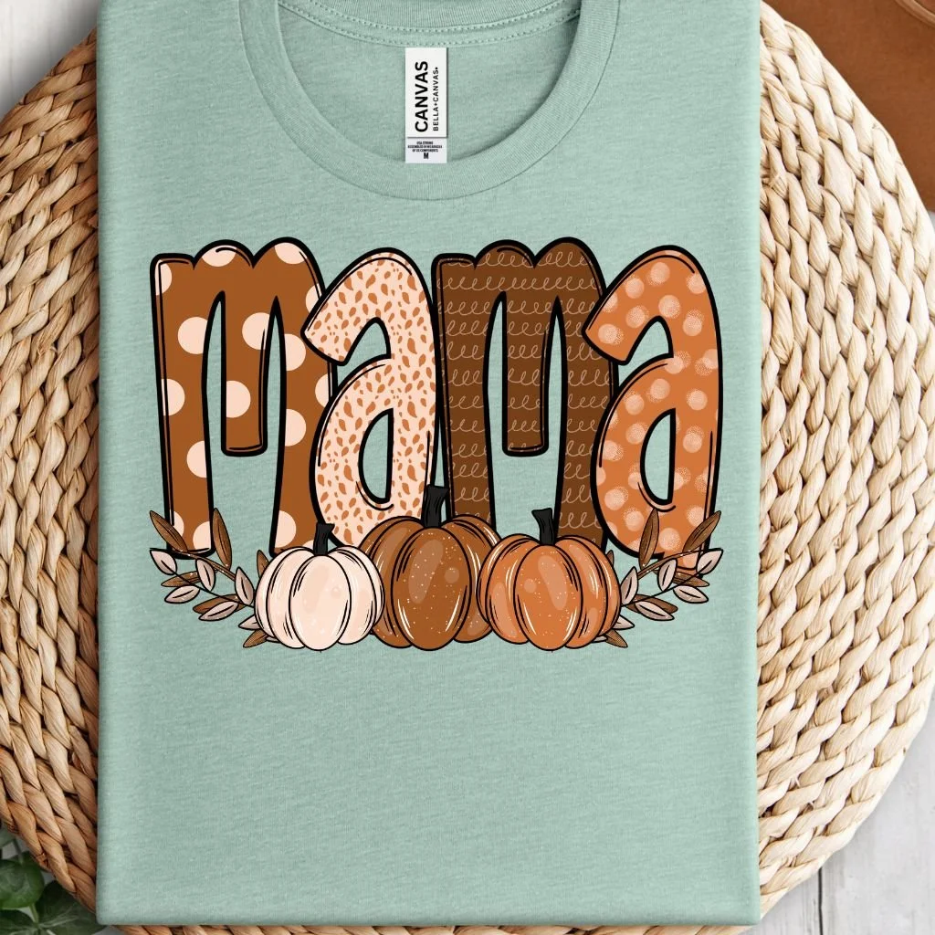 Mama Fall Pumpkin PNG Digital Download Design