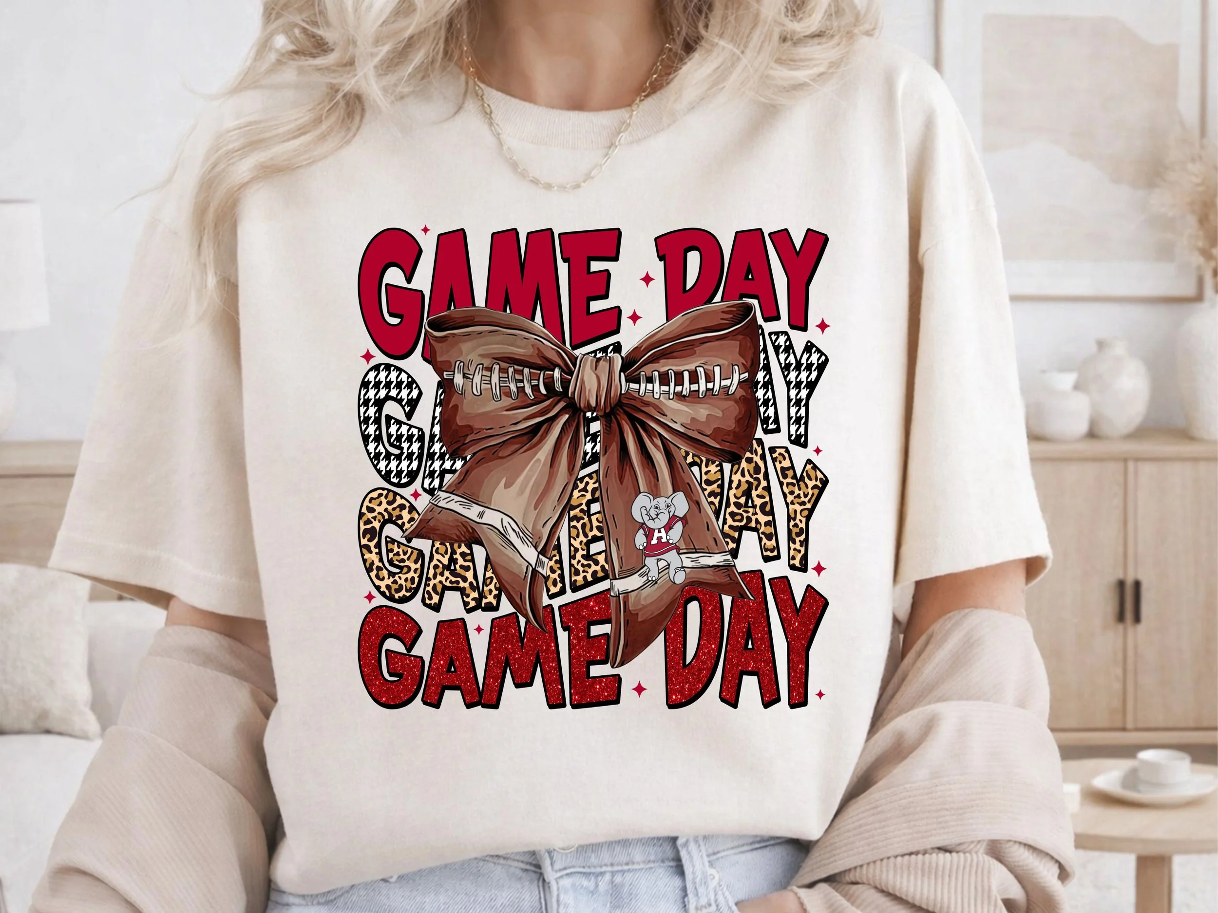 Alabama Crimson Tide Game Day PNG Digital Download Design