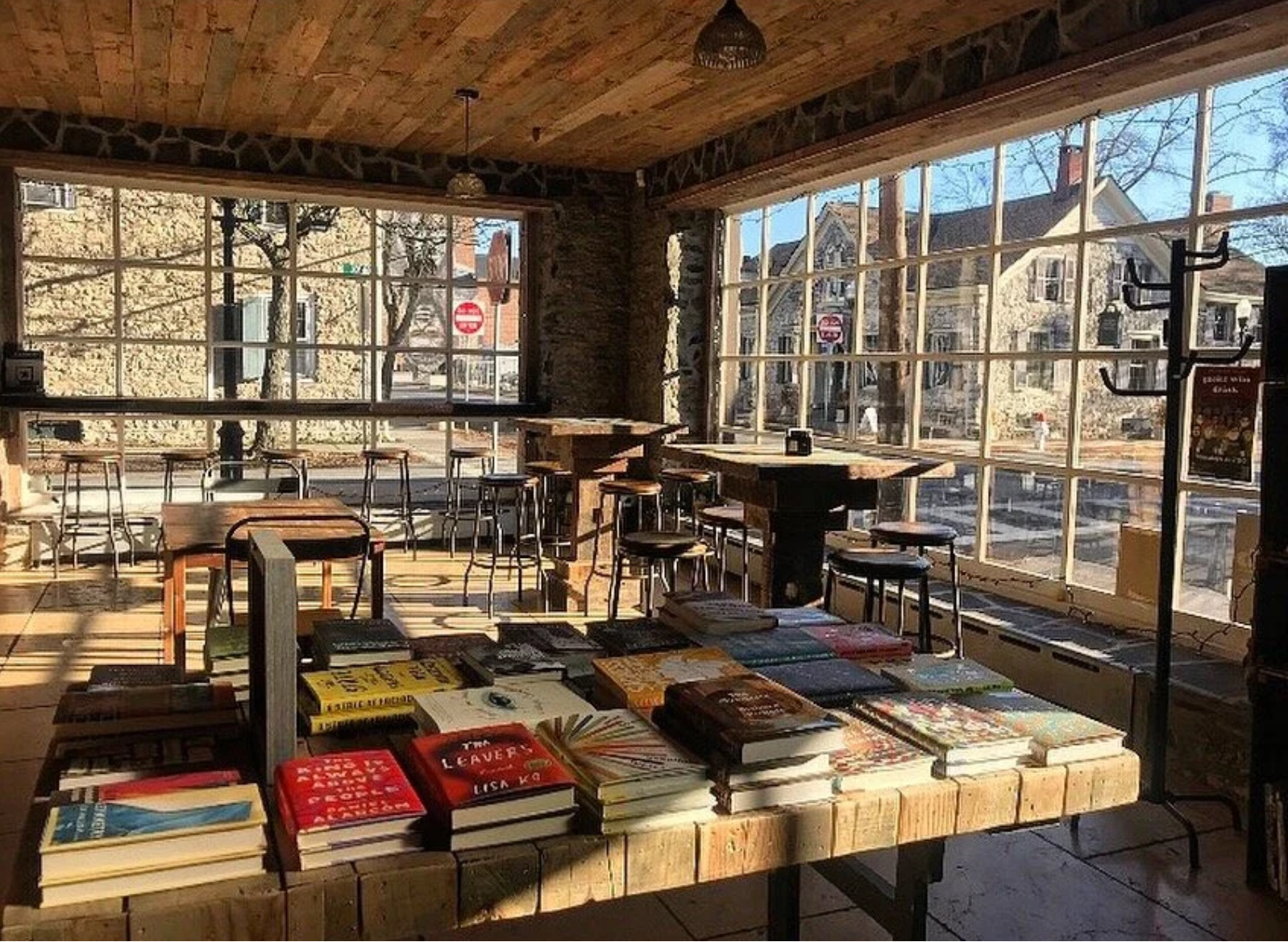 We loved this coffee shop/bookstore: Rough Draft Bar &amp; Books