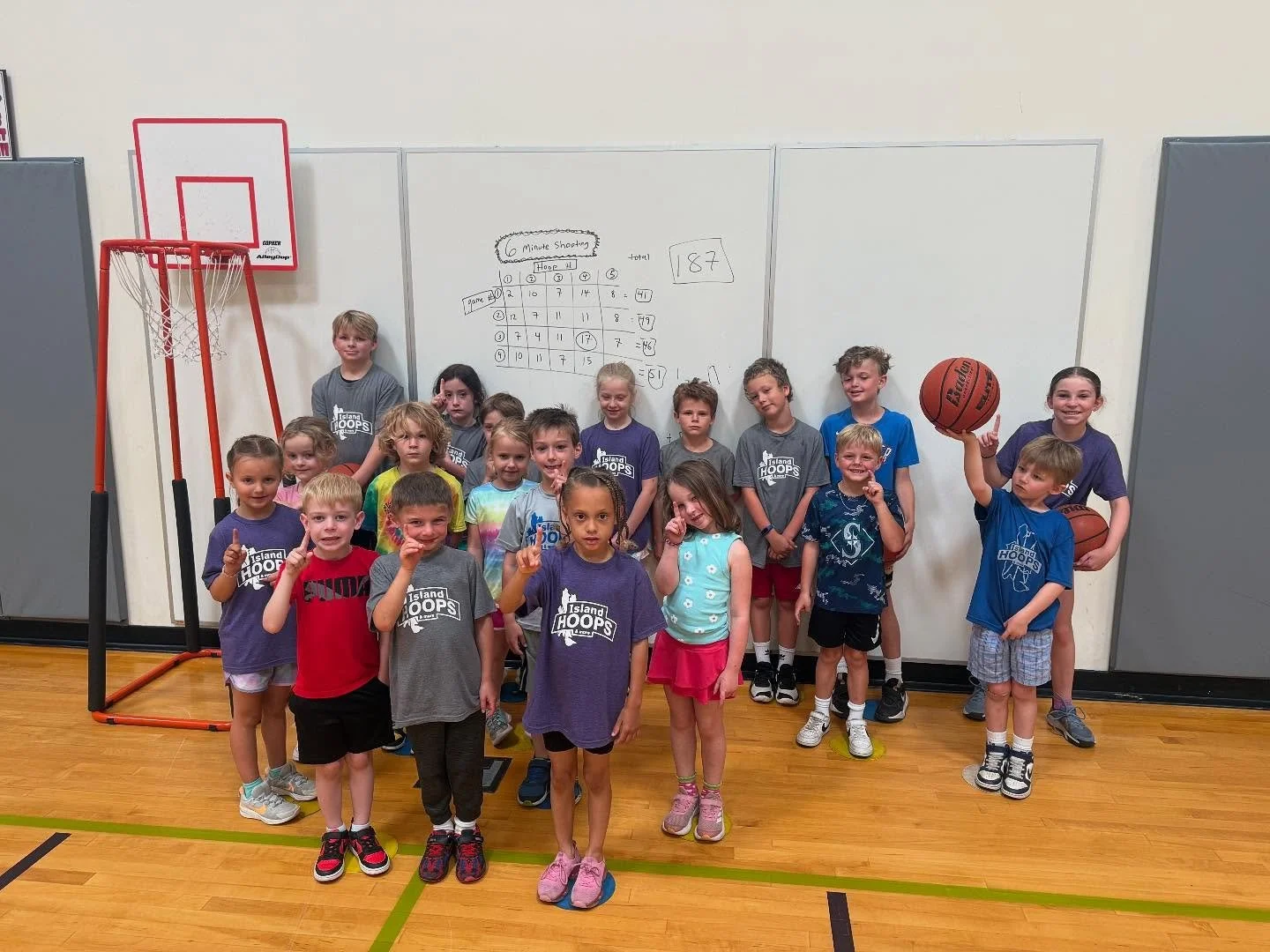 Good times this week with this crew of 6-7 year old basketball players!