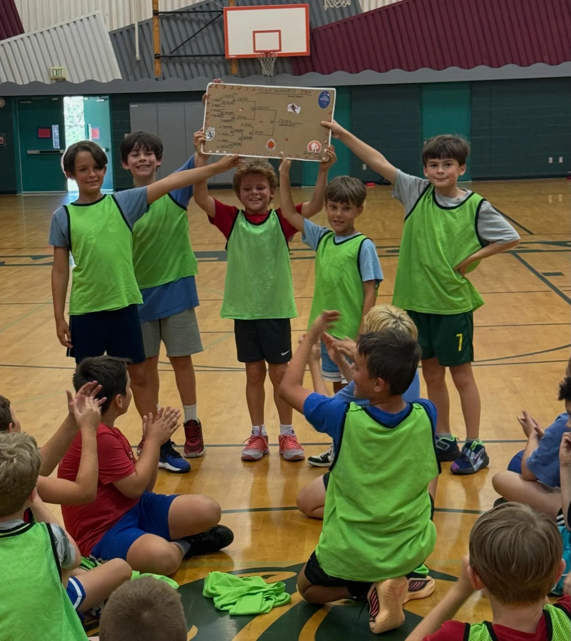 Congrats to the Celtics. July Madness champs at 8-10 year old basketball camp this week.